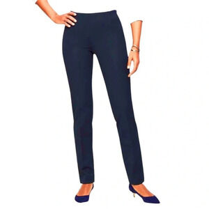 Talbots Refined Bi-stretch straight leg pants Trousers Navy Womens size 10P